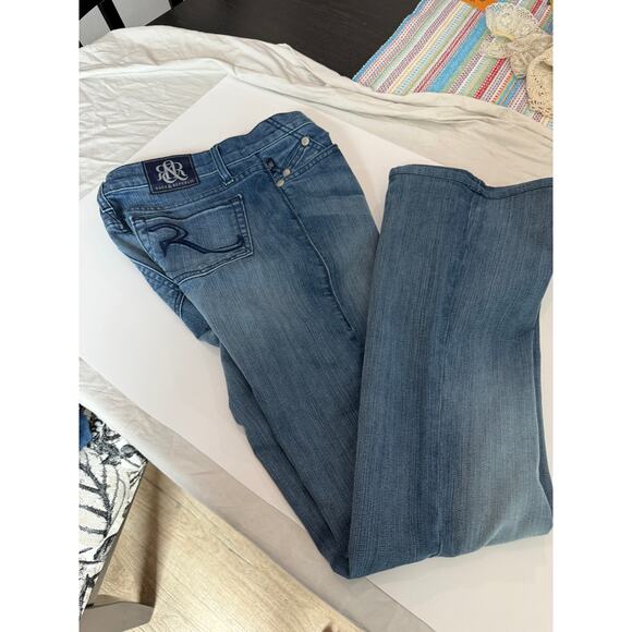 Rock and Republic Denim - Rock and Republic Nora Flare Jeans Womens 29 X 31 Medium Wash Jeans